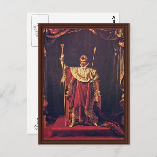 Portret van Napoleon in imperiale robes door David Briefkaart (Voorkant / Achterkant)