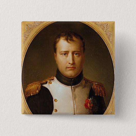 Portret van Napoleon in uniform Vierkante Button 5,1 Cm (Voorkant)