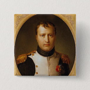 Portret van Napoleon in uniform Vierkante Button 5,1 Cm