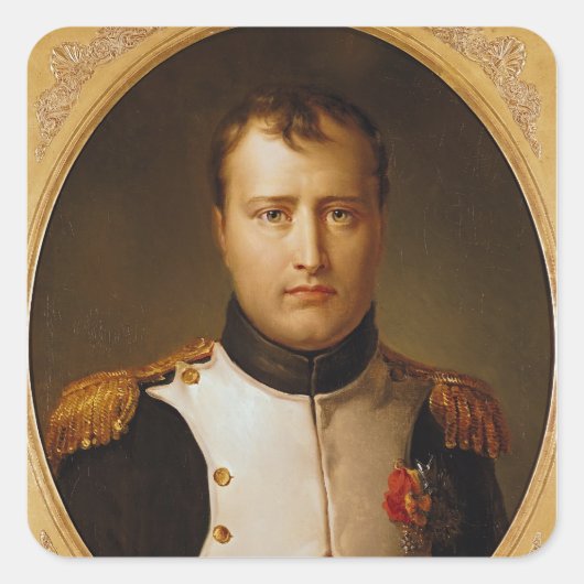 Portret van Napoleon in uniform Vierkante Sticker (Voorkant)