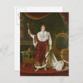 Portret van Napoleon in zijn Coronation Robes Briefkaart (Voorkant / Achterkant)