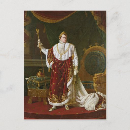 Portret van Napoleon in zijn Coronation Robes Briefkaart (Voorkant)