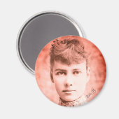 Portret van Nellie Bly Magnet (Voorkant / Achterkant)