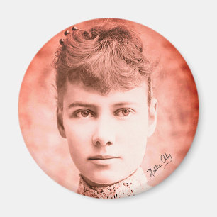 Portret van Nellie Bly Magnet