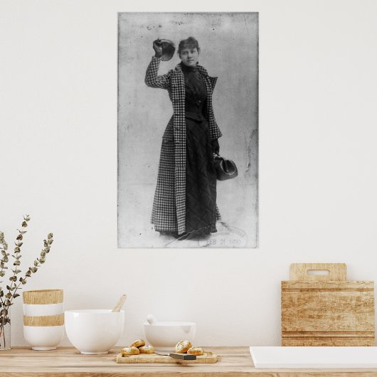 Portret van Nellie Bly Poster (Keuken)