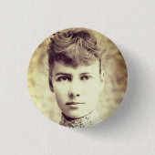 Portret van Nellie Bly Ronde Button 3,2 Cm (Voorkant)