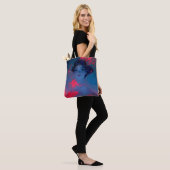 Portret van Neon Pink Anime Style Girl Tote Bag (Op model)