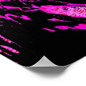 Portret van Neon Pink Tiger Head - Poster van Tige (Hoek)