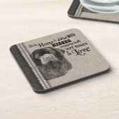 portret van Newfoundlander schattig citaat Bier Onderzetter (Linkerzijde)