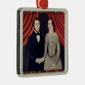 Portret van Newly Weds Metalen Ornament (Rechts)