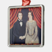 Portret van Newly Weds Metalen Ornament (Links)