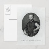 Portret van Niccolo Machiavelli Briefkaart (Voorkant / Achterkant)