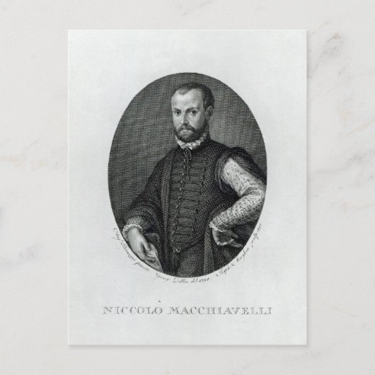 Portret van Niccolo Machiavelli Briefkaart (Voorkant)