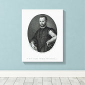 Portret van Niccolo Machiavelli Canvas Afdruk (Insitu (Houten vloer))