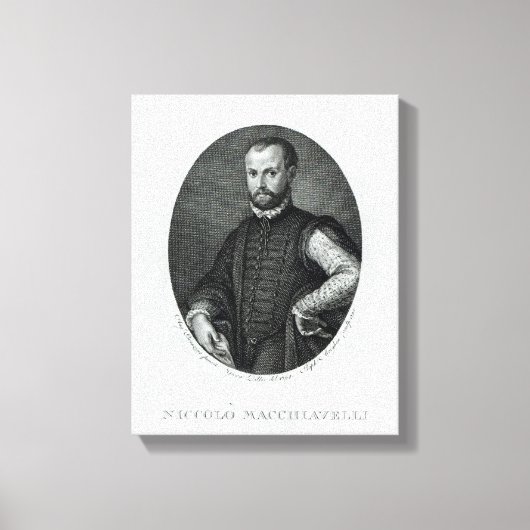 Portret van Niccolo Machiavelli Canvas Afdruk (Voorkant)