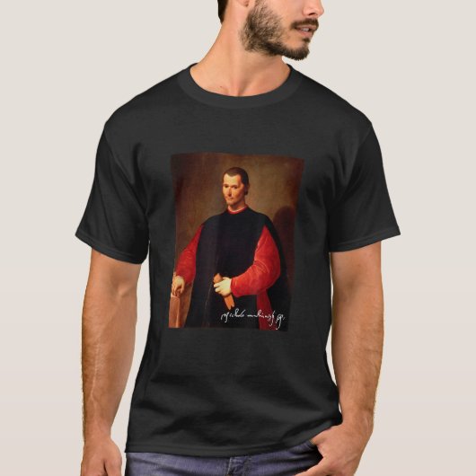 Portret van Niccolo Machiavelli door Santi di Tito T-shirt (Voorkant)