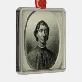 Portret van Niccolo Machiavelli Metalen Ornament (Rechts)