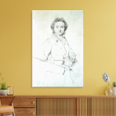 Portret van Niccolo Paganini 1819 Canvas Afdruk (Insitu (Woonkamer))