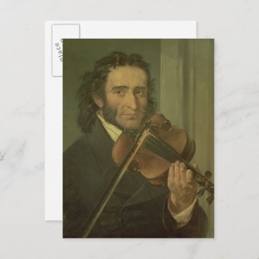 Portret van Niccolo Paganini Briefkaart (Voorkant / Achterkant)