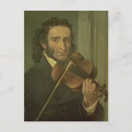 Portret van Niccolo Paganini Briefkaart (Voorkant)