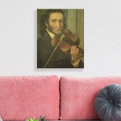 Portret van Niccolo Paganini Canvas Afdruk (Insitu (Woonkamer))