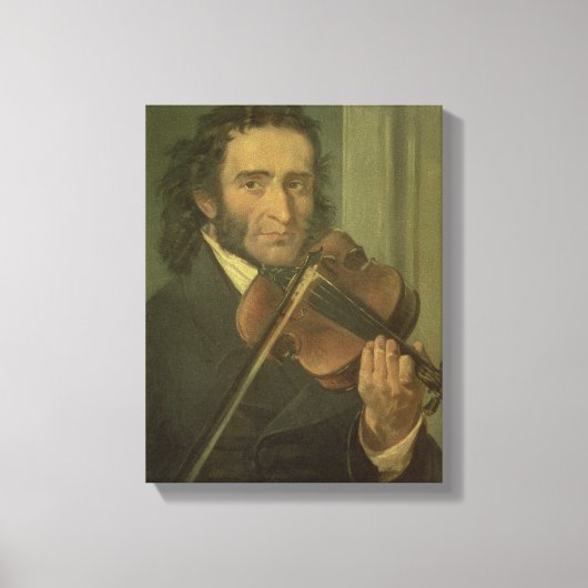 Portret van Niccolo Paganini Canvas Afdruk (Voorkant)
