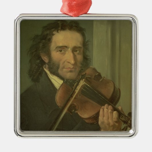 Portret van Niccolo Paganini Metalen Ornament (Voorkant)