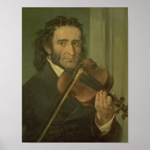 Portret van Niccolo Paganini Poster