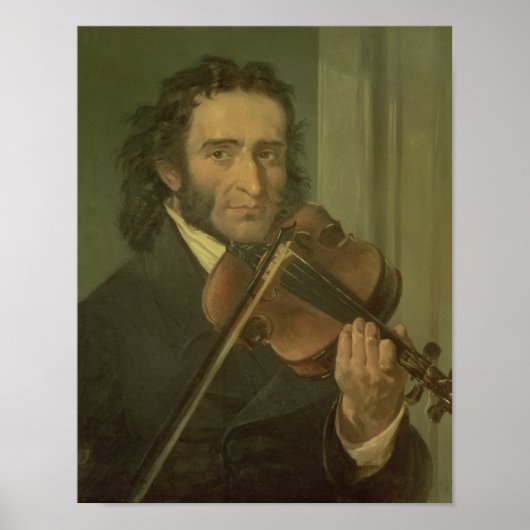 Portret van Niccolo Paganini Poster (Voorkant)