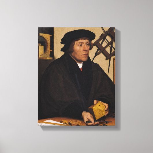 Portret van Nicholas Kratzer 1528 Canvas Afdruk (Voorkant)