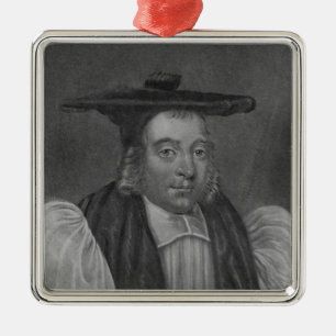 Portret van Nicholas Monck Metalen Ornament