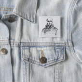 Portret van Nicolas Appert Vierkante Button 5,1 Cm (In situ)