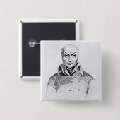 Portret van Nicolas Appert Vierkante Button 5,1 Cm (Voorkant /achterkant)