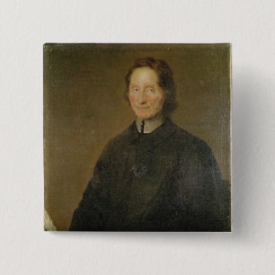 Portret van Nicolas de Malebranche Vierkante Button 5,1 Cm