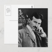 Portret van Nikola Tesla Briefkaart (Voorkant / Achterkant)