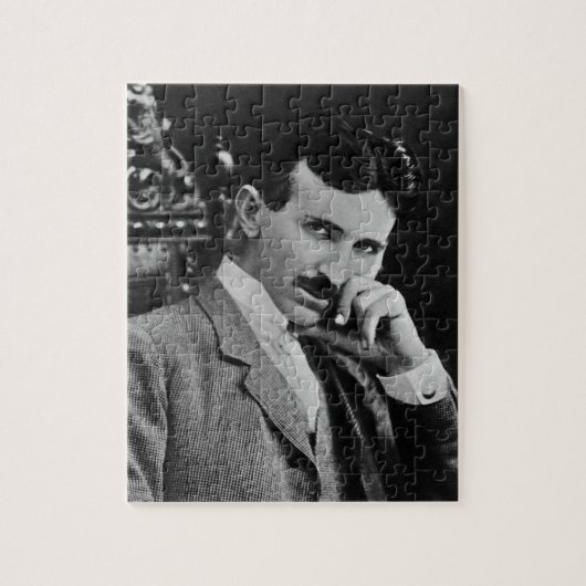 Portret van Nikola Tesla Legpuzzel (Verticaal)