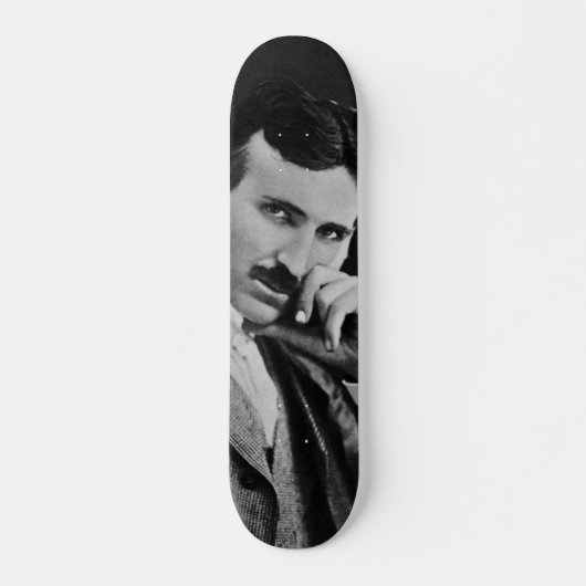 Portret van Nikola Tesla Skateboard (Voorkant)