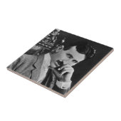 Portret van Nikola Tesla Tegeltje (Zijkant)