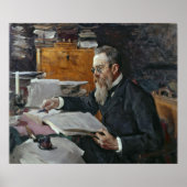 Portret van Nikolai Andreyevich Rimsky-Korsakov Poster (Voorkant)