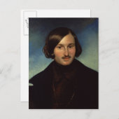 Portret van Nikolay Gogol, 1841 Briefkaart (Voorkant / Achterkant)
