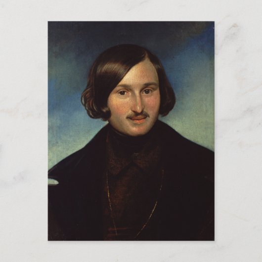 Portret van Nikolay Gogol, 1841 Briefkaart (Voorkant)