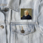 Portret van Nikolay Leskov Vierkante Button 5,1 Cm (In situ)