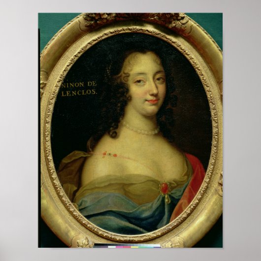 Portret van Ninon de Lenclos Poster (Voorkant)