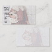 Portret van Olga Surikova Vasilyevna de kunstenaar Visitekaartje (Voorkant / Achterkant)