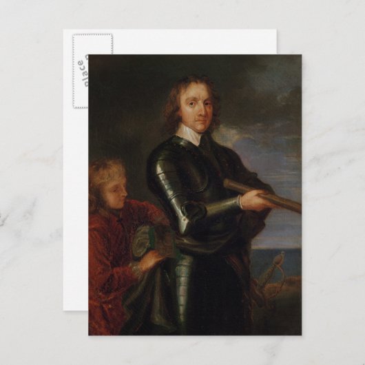 Portret van Oliver Cromwell Briefkaart (Voorkant / Achterkant)