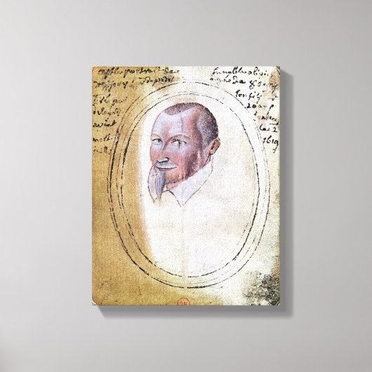 Portret van Olivier de Serres Canvas Afdruk (Voorkant)