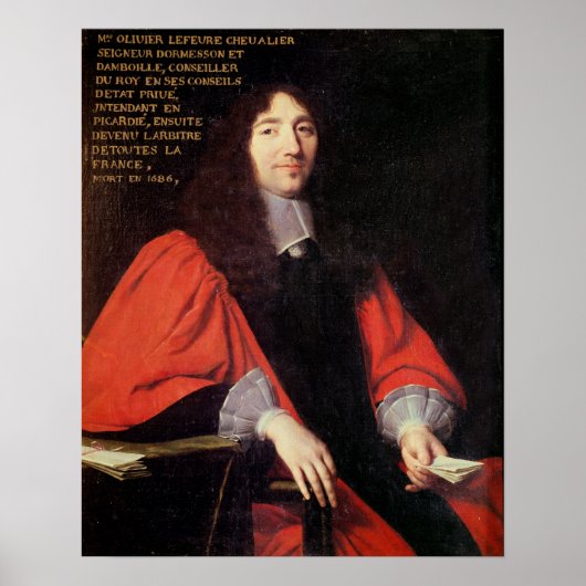 Portret van Olivier Lefevre Poster (Voorkant)