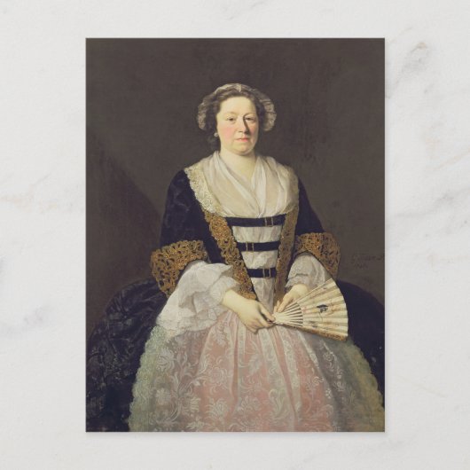 Portret van onbekende dame briefkaart (Voorkant)