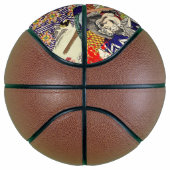 Portret van oosterse japanese ukiyo-e samurai basketbal (Rechts)