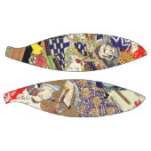 Portret van oosterse japanese ukiyo-e samurai basketbal (Panelen)